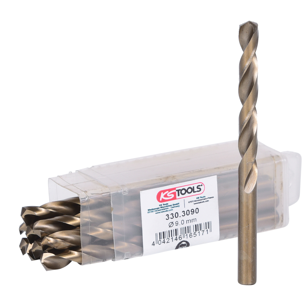 HSS-G Co 5 twist drill,10pcs, 9,0mm (330.3090, KS TOOLS)