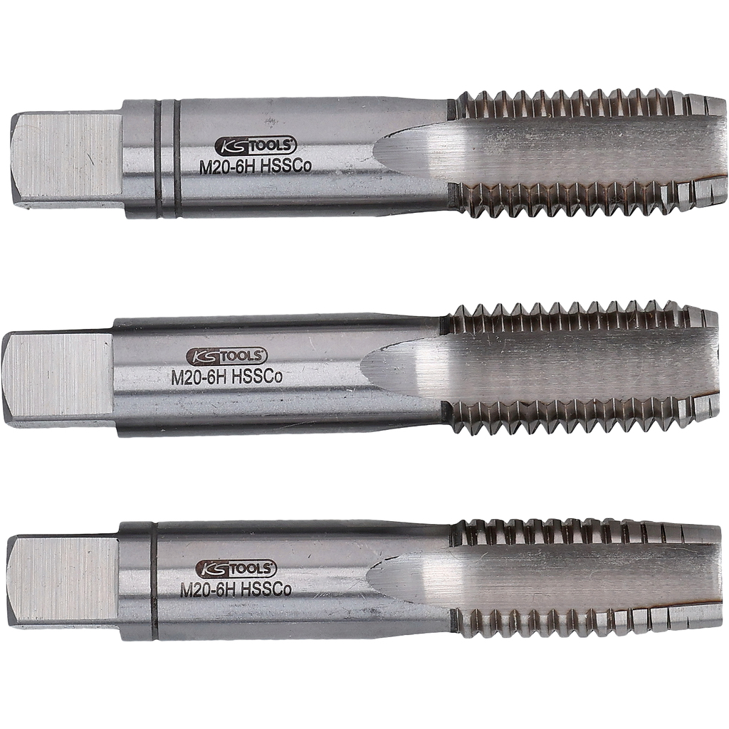HSS Co tap set, 3pcs, M20x2,5 (331.2200, KS TOOLS)