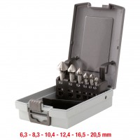 HSS cone&deburrer set,6pcs,6,3-20,5mm (336.0446, KS TOOLS)