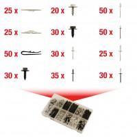 Assorted bodyshop metal fasteners, 400 pcs (420.0915, KS TOOLS)