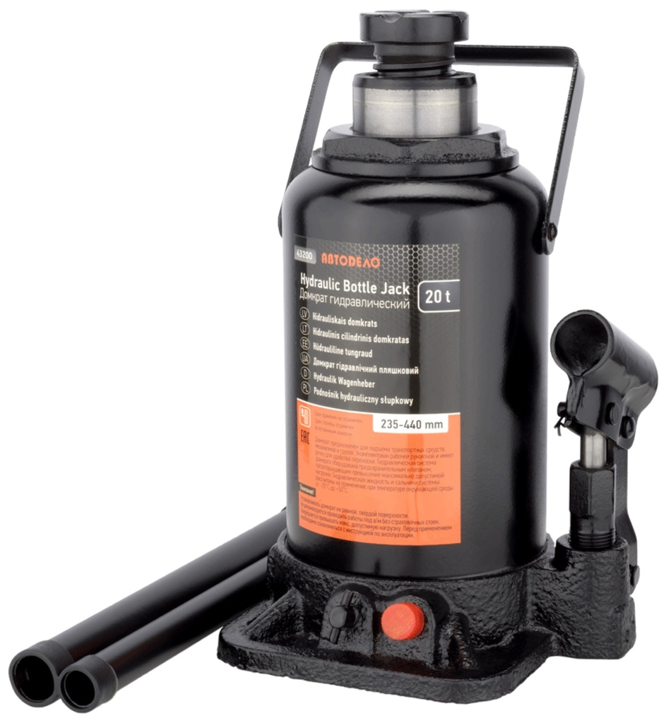 Hidraulinis domkratas 20t. (205-390 mm) (43200, AVTODELO)
