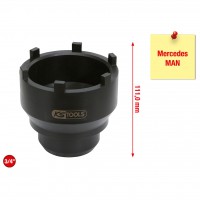 3/4" griovelinių veržlių raktas su 6 kaiščiais, Mercedes-Benz ir MAN, 95-115 mm (450.0168, KS TOOLS)