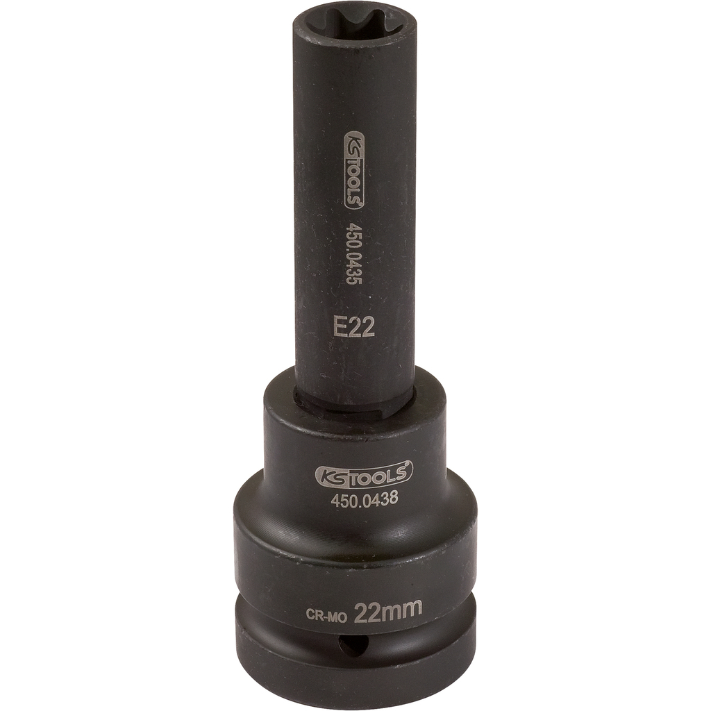 1" ilga smūginė galvutė Torx E varžtams, E24 (450.0484, KS TOOLS)
