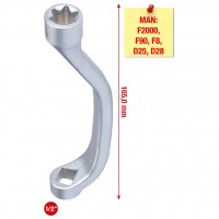1/2" cilindru galvas skrūvju atslēga MAN, Torx E20 (455.0016, KS TOOLS)