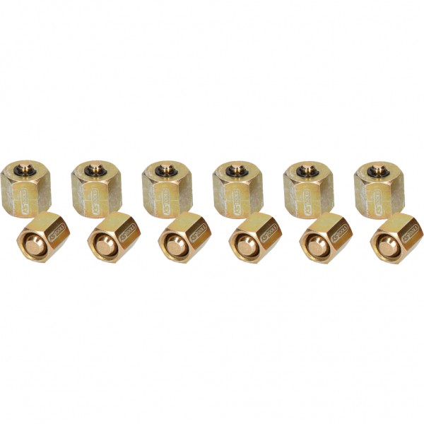 Lock nut set for injector diesel engine 12pcs. (150.1835, KS TOOLS)