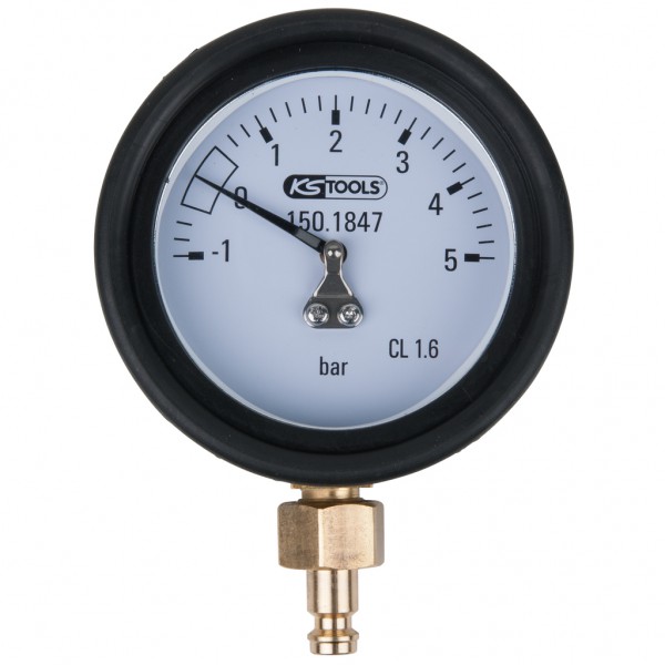 Manometer 1,0 - 5,0 Bar Including nipple and cap (150.1847, KS TOOLS)
