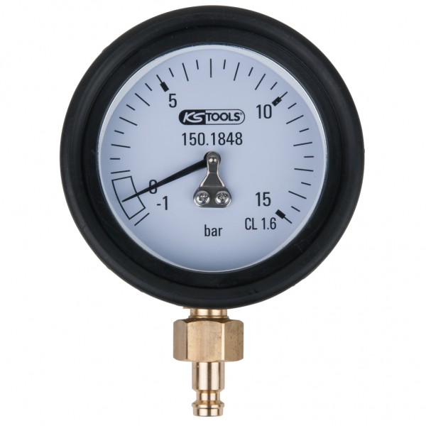Manometer 1,0 - 15,0 Bar Including nipple and cap (150.1848, KS TOOLS)
