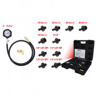 Oil pressure test kit, 0-10 bar, 12 pcs (150.1920, KS TOOLS)