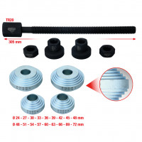 Universalus rato guolių keitimo įrankių rinkinys, Ø 24-72 mm, 9 vnt. (150.2460, KS TOOLS)