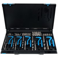 Stainless steel thread repair set,130pcs M5,6,8,10,12 (150.6150, KS TOOLS)