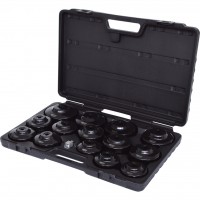 3/8" taurelinių alyvos filtro raktų rinkinys, 15 vnt. (150.9320, KS TOOLS)