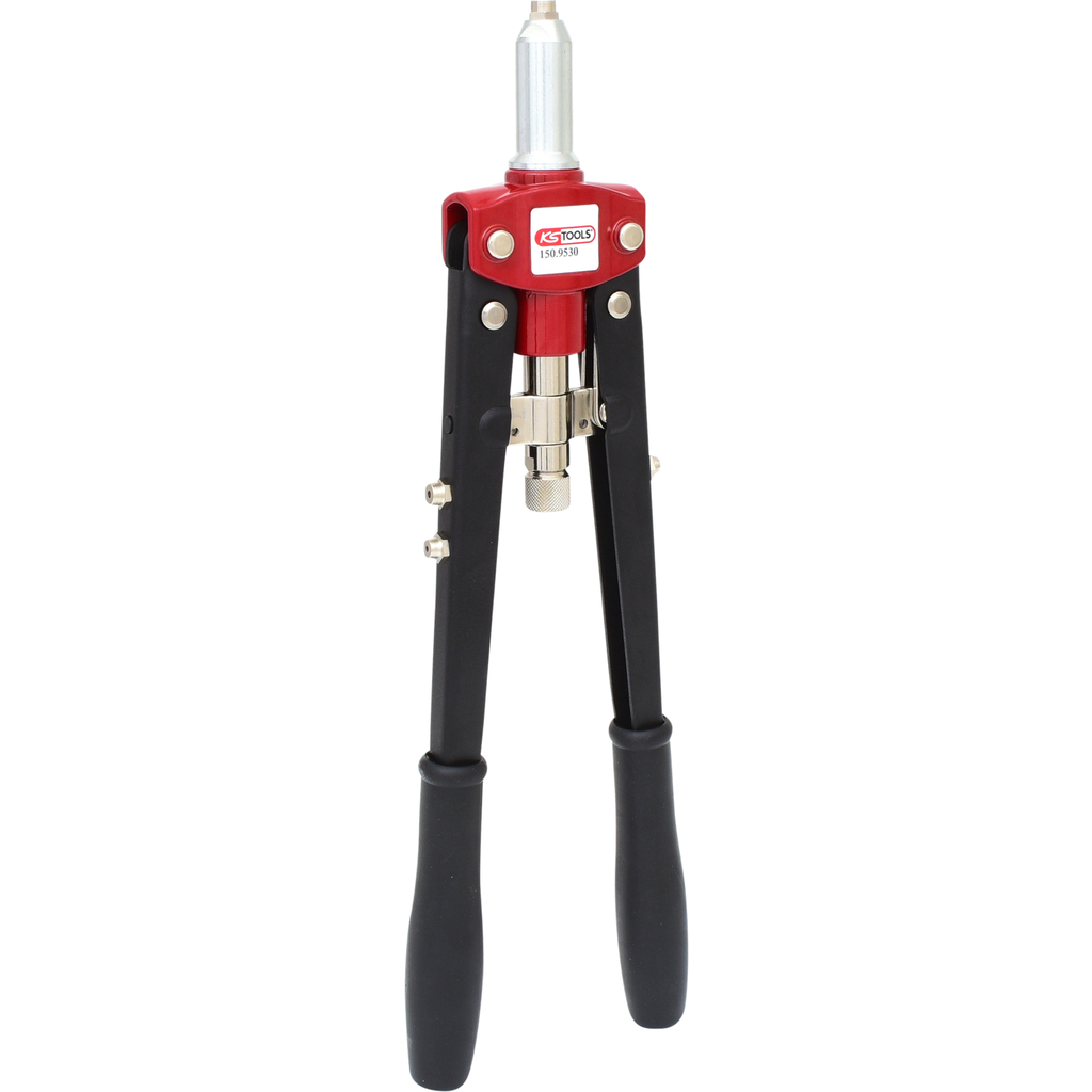 Garrokas rokas kniedēšanas knaibles, 410 mm, ar piekaramo etiķeti (150.9530-E, KS TOOLS)