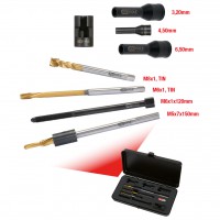 Uni glow plug drilling kit, 8pcs, M8 (152.1020, KS TOOLS)