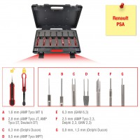 Jungčių atrakinimo įrankių rinkinys Renault / PSA kontaktams, 7 dalys (154.0160, KS TOOLS)