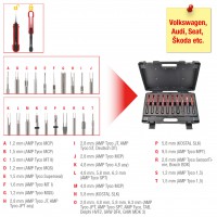 Savienojumu atbloķēšanas instrumentu komplekts VAG kontaktiem, 20 gab. (154.0165, KS TOOLS)