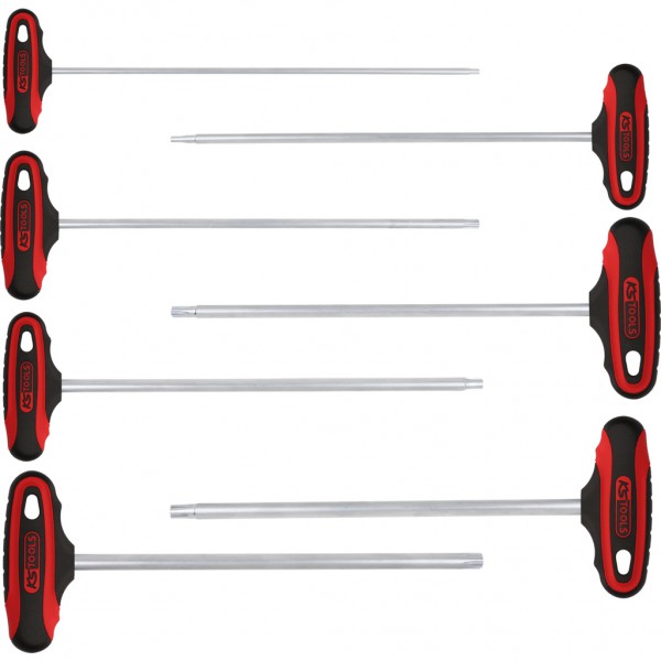ERGOTORQUEplus T formos rankenos RIBE raktų rinkinys, 7 dalys, M4–M10 (158.5050, KS TOOLS)