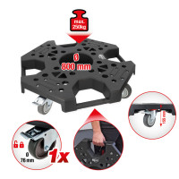 Disku un riepu ratiņi, 250 kg, Ø 800 mm (160.0680, KS TOOLS)