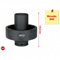 3/4" griovelinių veržlių raktas su 6 kaiščiais ir kreipiamuoju vamzdžiu, Mercedes, Ø 64 mm (460.1065, KS TOOLS)