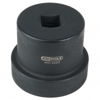 1" ašies veržlių raktas su kreipiamąja briauna, 12 briaunų, 80 mm (460.4220, KS TOOLS)