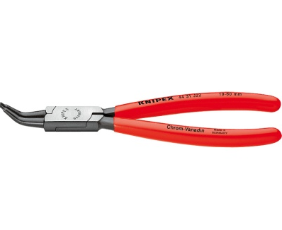 Internal circlip pliers 45° angled for retaining rings 19-60mm (44 31 J22, KNIPEX)