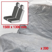 Vienkartiniai galinių sėdynių užvalkalai, balti, 200 vnt. (500.8084, KS TOOLS)