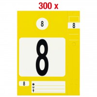 Raktų pakabukų rinkinys su kilpa, geltoni, 300 vnt. (500.8017, KS TOOLS)