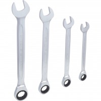 GEAR+ comb ratchet spanner set, 4pcs 24-32mm (503.4270, KS TOOLS)