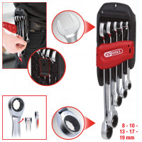 GEAR+ comb ratchet spanner set, 5pcs (503.4255, KS TOOLS)