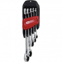 Ratchetcombination wrench set,5pcs with ratchet function on open side (503.5205, KS TOOLS)