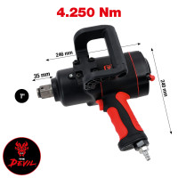 1″ THE DEVIL high performance pneumatic impact wrench, 4050 Nm (512.1015, KS TOOLS)