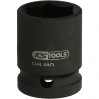 Šešiabriaunė smūginė galvutė 1.1/2", trumpa, 36 mm (1.7/16") (515.2120, KS TOOLS)