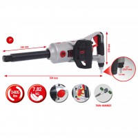 1" superMONSTER high performance air impact wrench, 3405 Nm, 504 mm (515.3280, KS TOOLS)