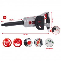 superMONSTER augstas veiktspējas pneimatiskā triecienatslēga 3/4", 3405 Nm, 504 mm (515.3260, KS TOOLS)