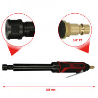 Ilgo koto pneumatinis tiesinis šlifuoklis, 23 000 aps./min, 1/4 col. (515.5415, KS TOOLS)