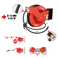 Air line hose reel Ø10 mm, 3/8", 20 m (515.3425, KS TOOLS)