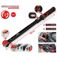 ERGOTORQUE precision griezes momenta atslēga ar grozāmu sprūdrata galvu, 1/4", 5-25 Nm (516.1412, KS TOOLS)