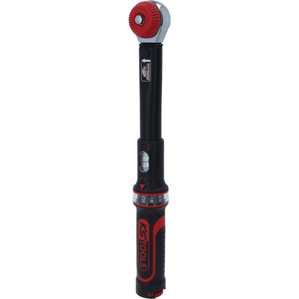 3/8″ ERGOTORQUE precision torque wrench with rotary ratchet head, 10-50 Nm (516.1422, KS TOOLS)