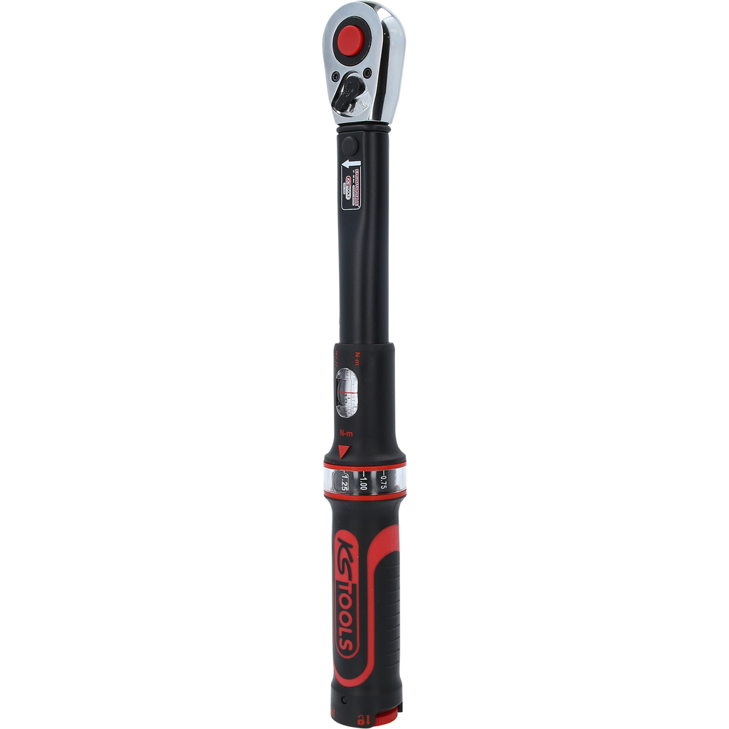 ERGOTORQUE precision dinamometrinis raktas su perjungiama terkšle, 3/8", 10-50 Nm (516.1522, KS TOOLS)