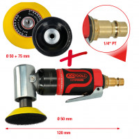 SlimPOWER mini pneumatinė šlifavimo mašinėlė su 3 padais, 19 000 aps./min (515.5585, KS TOOLS)