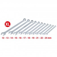 Combination spanner set, extra long, 11 pcs, 12-24 mm (517.1505, KS TOOLS)