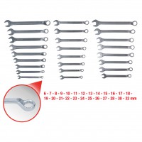 CLASSIC kombinuotų raktų rinkinys, lenktas, 25 vnt., 6-32 mm (517.0099, KS TOOLS)