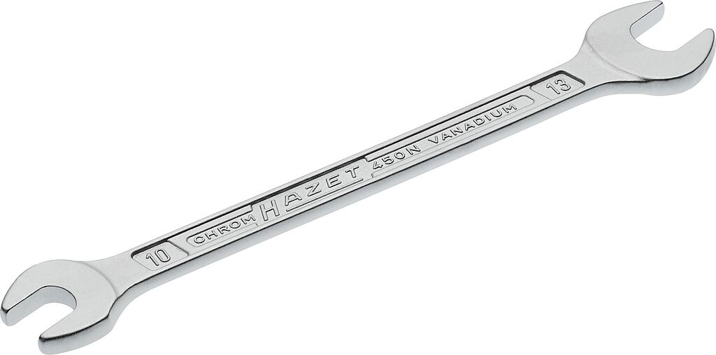 Double open-end wrench, outside hexagon profile, 10 × 13 mm (450N-10X13, HAZET)