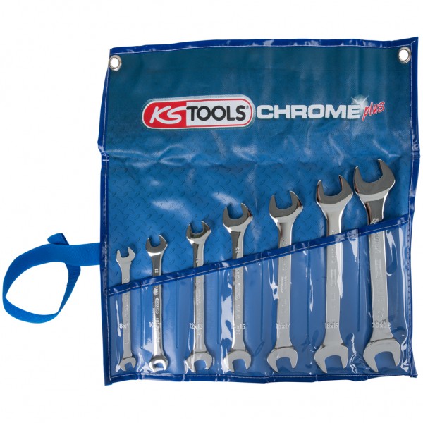 CHROME+ OE spanner set, 7pcs, 8-22mm (518.0747, KS TOOLS)