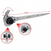 Ratcheting scaffold spanner 4 in 1 (522.2219, KS TOOLS)
