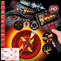 HD videoskopo rinkinys su Ø 3,9 mm 720° ir 0° zondu, lankstus PVC apvalkalas (550.7580, KS TOOLS)