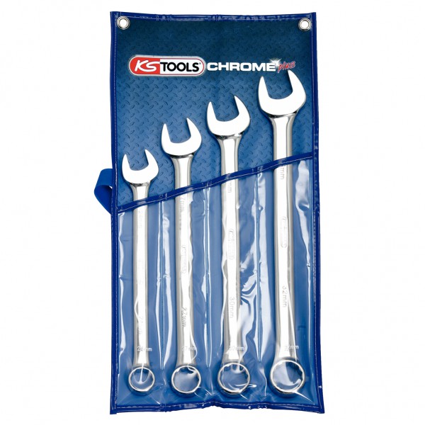 CHROME+ combi spanner set, 4pcs, 24-32mm (518.0644, KS TOOLS)