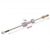 Universāls inerces āmurs ar vilkšanas āķi un adapteru, 850 mm (700.1475, KS TOOLS)