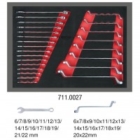Raktų rinkinys, 24 vnt., 1/1 sisteminiame įdėkle (711.0027, KS TOOLS)
