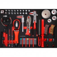 Eļļas un riepu servisa instrumentu komplekts putuplasta ieliktnī, 43 gab. (811.0043, KS TOOLS)
