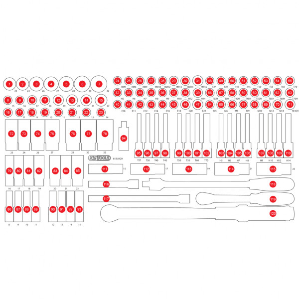 Empty EVA for 813.0120 (813.0120-97, KS TOOLS)